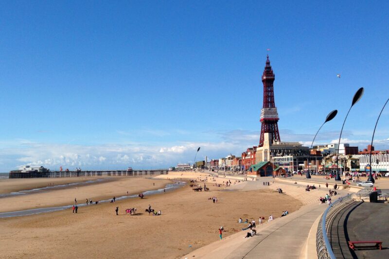 Blackpool Pier Head, beach shot